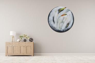 Large round abstract paintings modern - 1365